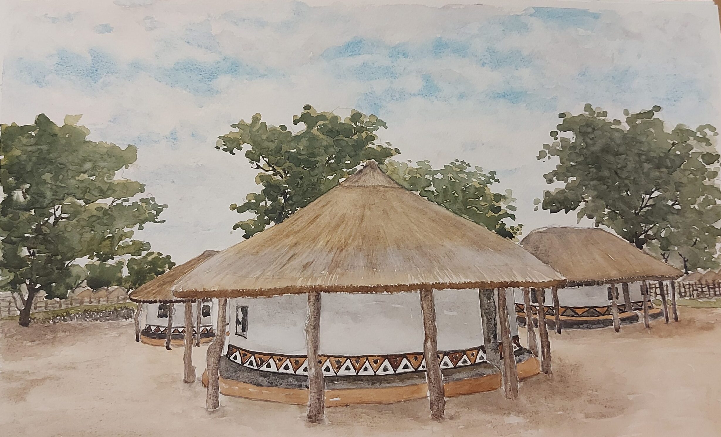 Humble Beginnings-The Artist’s Homestead-by Fanele Sibanda (2024)-Limited edition