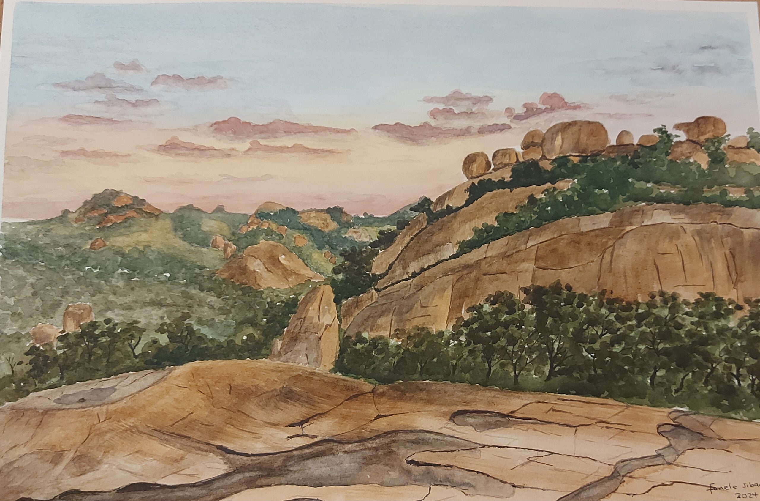 The Magnificent Matopo Hills- 1 by Fanele Sibanda (2024) (2024)-Limited edition
