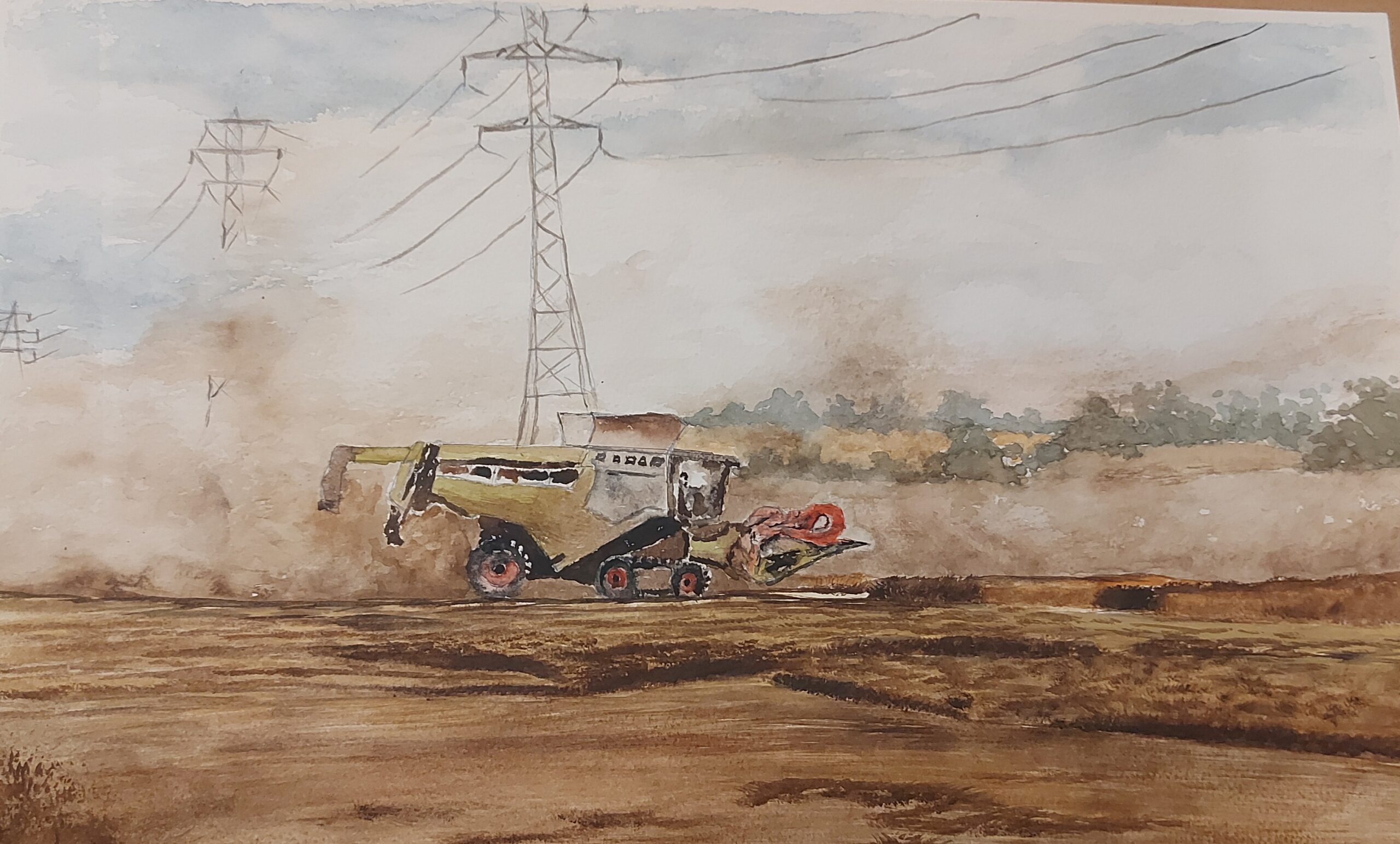 Wheat Harvesting Under the Bobbing Skies-series 4 by Fanele Sibanda (2023)-Limited edition