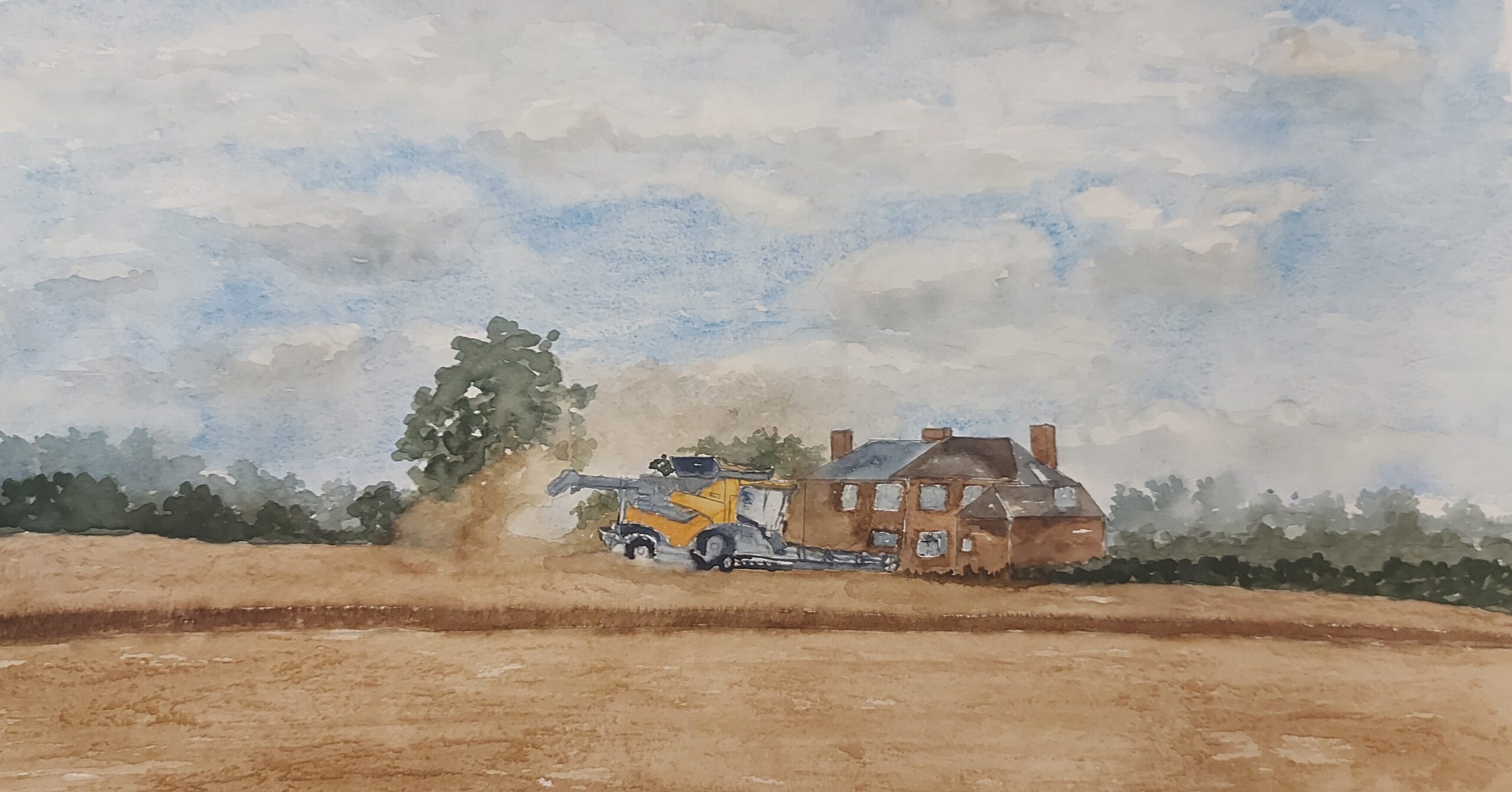 Wheat Harvesting Under the Bobbing Skies-Kent 2 by Fanele Sibanda (2023)-Limited edition