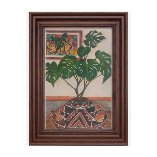 The Monstera Plant in an African Vase-by Fanele Sibanda (2022)-Limited edition - Image 5