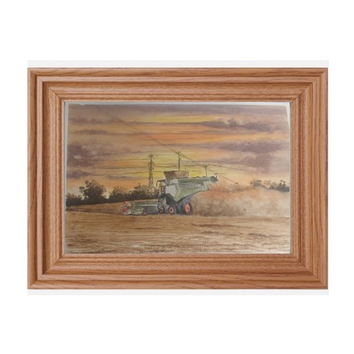 Twilight Wheat Harvesting in Bobbing -Kent 2 by Fanele Sibanda (2024)-Limited edition - Image 3
