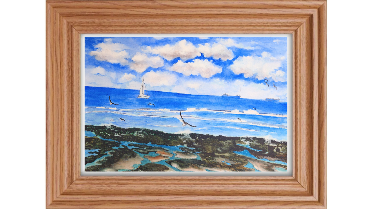 The seagulls of Margate on Sea-by Fanele Sibanda (2025)- Limited edition - Image 2