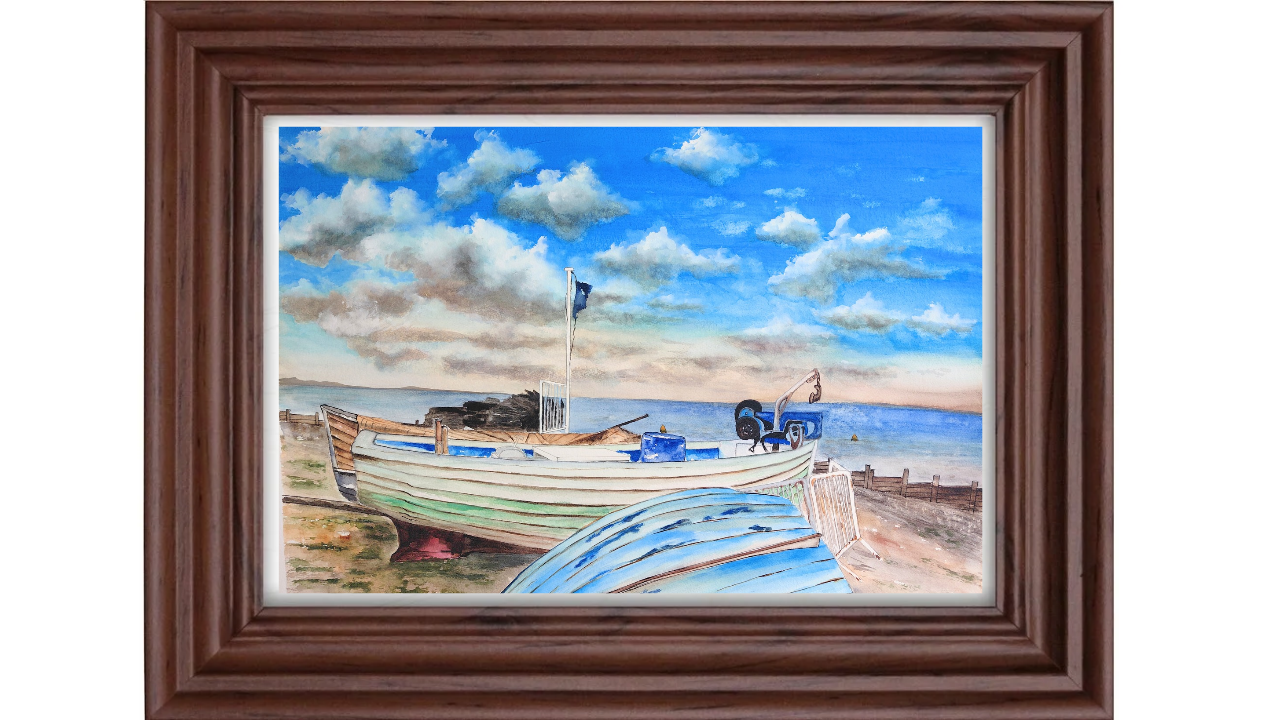 One evening at Whitstable On Sea-by Fanele Sibanda (2025)-Limited edition - Image 4