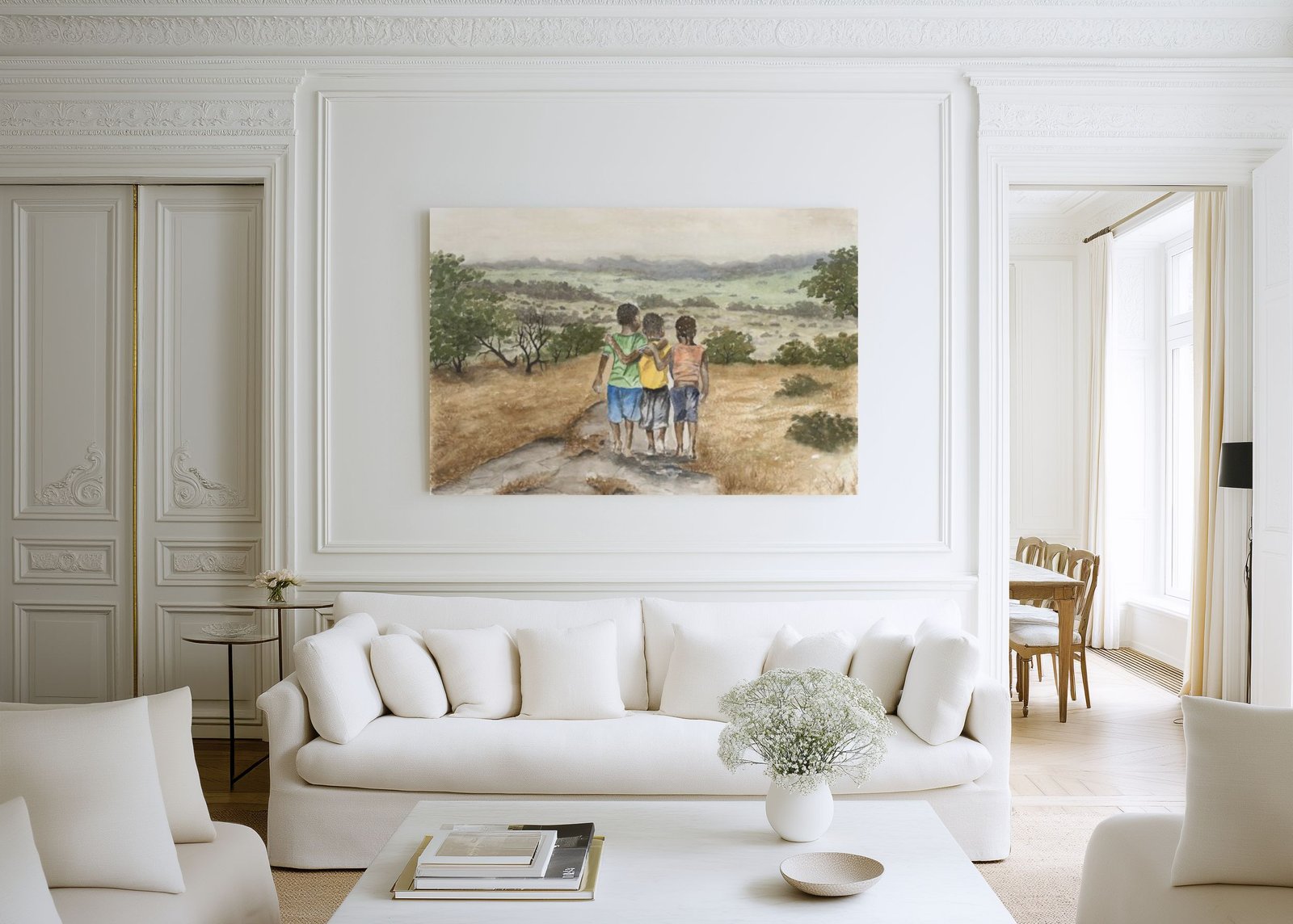 Ten Miles to School-by Fanele Sibanda (2024)-Limited edition canvas print - Image 2